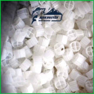 Hạt Kaldnes Hạt Kanet loại 8 6 4 cánh-Vật liệu lọc nước hồ cá, bể cá cảnh 100G