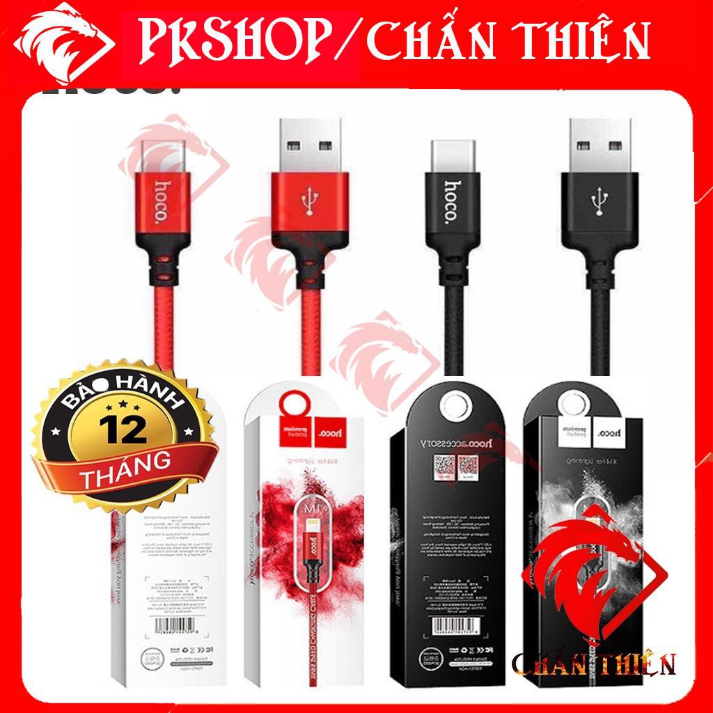 Cáp Sạc Hoco X14 IPType C Micro USB sạc nhanh 2.0A cho ip/tablet táo Bảo hành 12 tháng