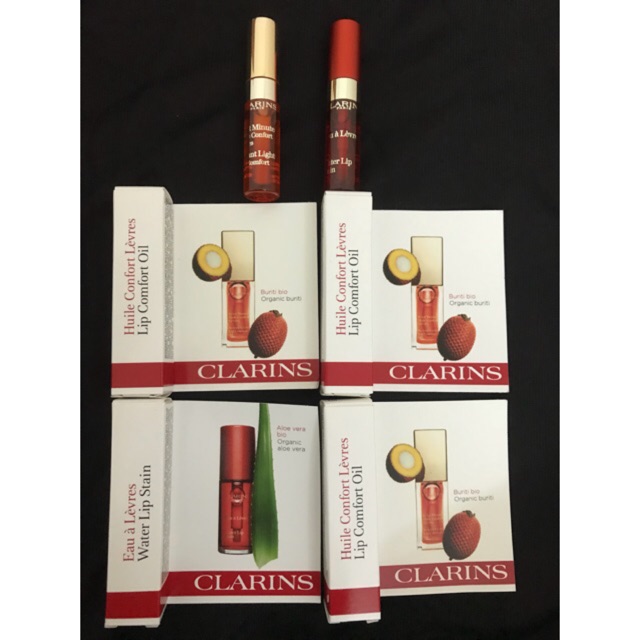 Dầu dưỡng môi Clarin màu 03red berry03 red water,04,05