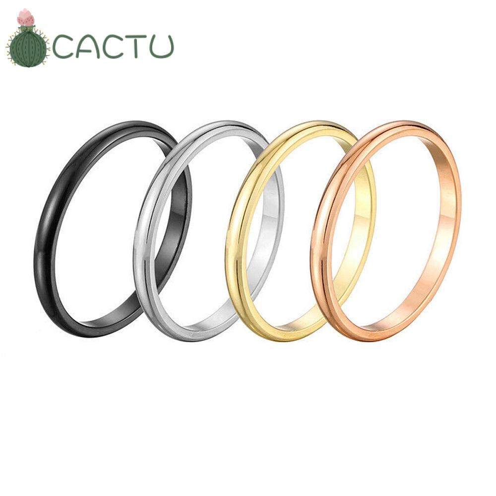 Nhẫn mỏng có thể xếp chồng lên nhau kích thước 3-10 bản rộng 2mm