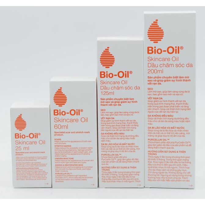 Dầu chống rạn da, Skin care giảm sự hình thành vết rạn da và làm mờ sẹo cho mẹ bầu Bio oil, Hàng Úc nội địa 60 125 200ml