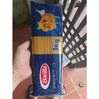 Mỳ ý hiệu Barilla sợi hình ống cỡ số 5 Spaghetti túi nilon 1 kg nhập khẩu Italia
