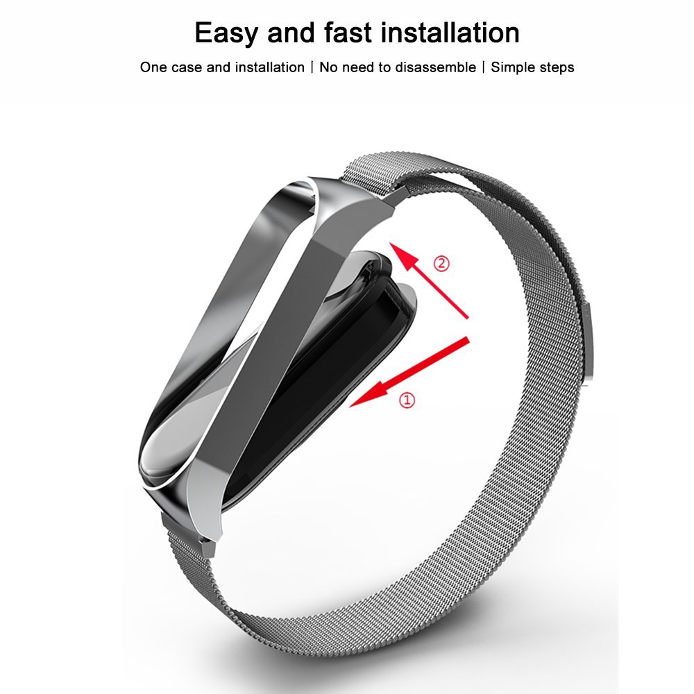 Dây đeo bằng kim loại không gỉ cho Xiaomi Mi Band 5