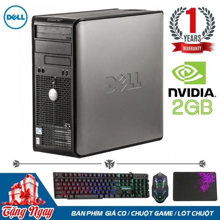 Máy tính chơi Game Battleground Dell Optiplex 780 MT (Core 2 QUAD Q6600, Ram 8GB, SSD 240GB, VGA GTX 750 2GB) + Quà Tặng | BigBuy360 - bigbuy360.vn