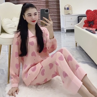 Pijama lụa cao cấp MANGO dài tay, Pizama lụa dài tay nữ chất đẹp, mềm mịn  - Chíp Boutique
