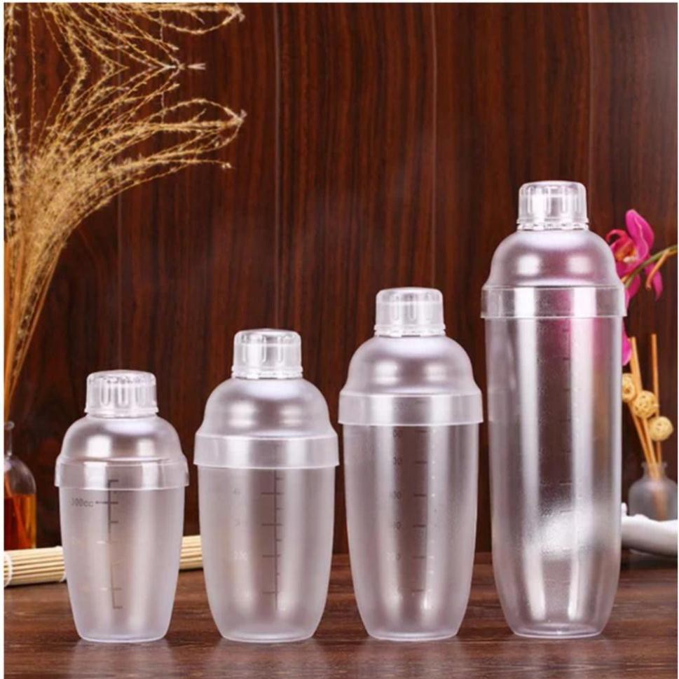 Bình lắc shaker nhựa pha chế cafe cocktail bartender 350ml-500ml-700ml-1lít