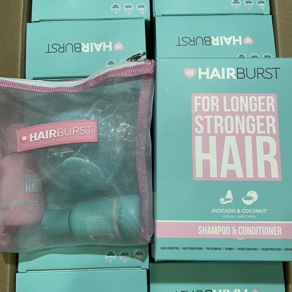 Bộ Dầu gội dầu xả HairBurst For Longer Stronger cải thiện rụng tóc 350mlx2