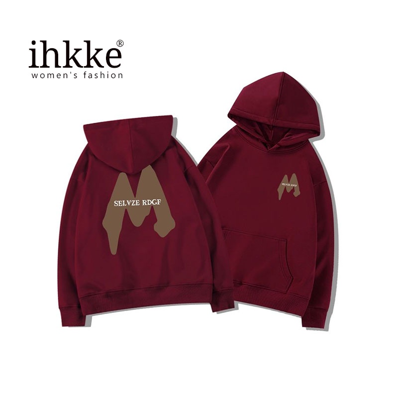 Áo hoodie Ihkke dài tay phong cách năng động trẻ trung thời trang cho nữ