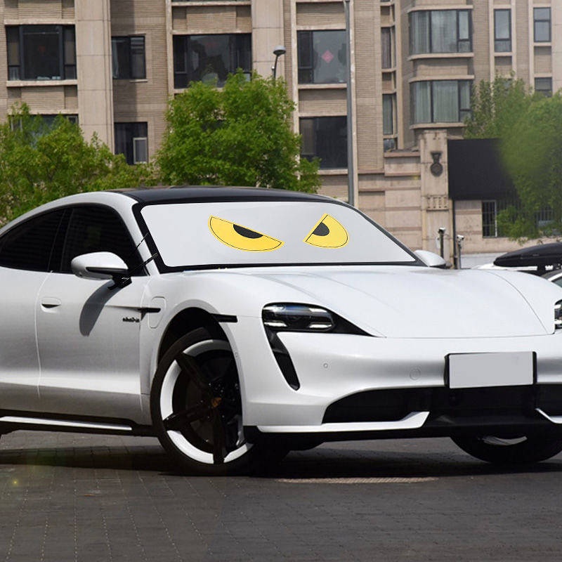 Tấm Che Nắng Cách Nhiệt Họa Tiết Hoạt Hình Gắn Kính Chắn Gió Trước Cho Xe Hơi