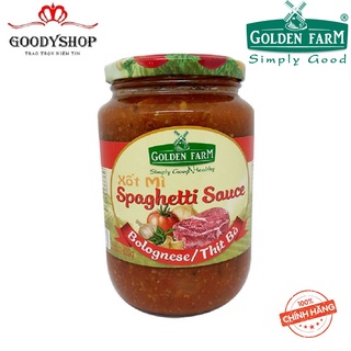 Sốt mì spaghetti golden farm hũ 820g vị truyền thống goodyshop