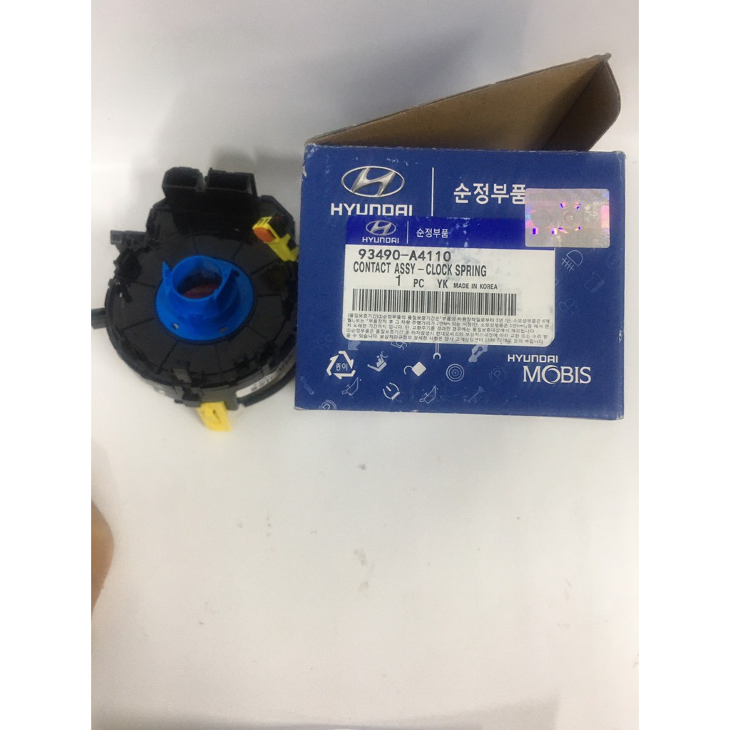 Cáp Còi, Cuộn Kèn, Cuộn Cáp Vô Lăng Hyundai i10 Bản Đủ, Bản Thiếu Tích Hợp Vô Lăng  Mã Sản Phẩm 93490 - A4110