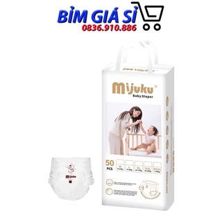 [MÃ GIẢM GIÁ + QUÀ TẶNG] Bỉm Mijuku Nhật siêu mỏng Bịch 50 miếng bỉm/tã quần cao cấp MIJUKU đủ size M, L, XL, XXL, XXXL