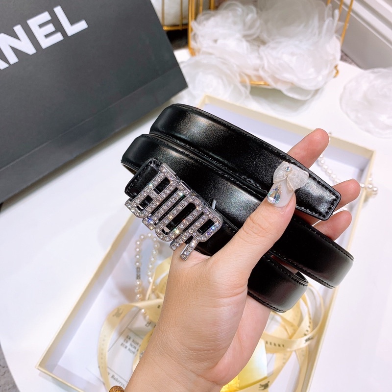 Thắt lưng nữ - dây nịt nữ - dây lưng chữ DR đính đá