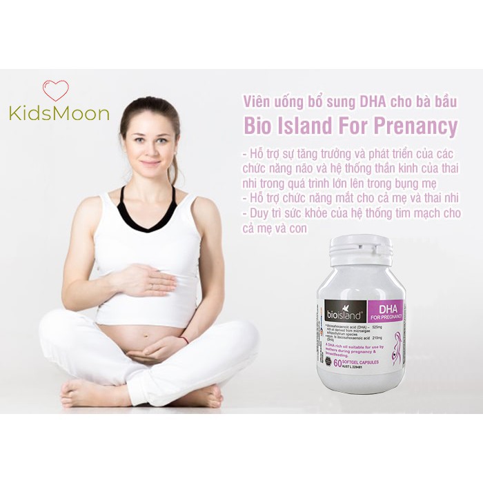 Bio island DHA for pregnancy cho mẹ bầu 60 viên của Úc