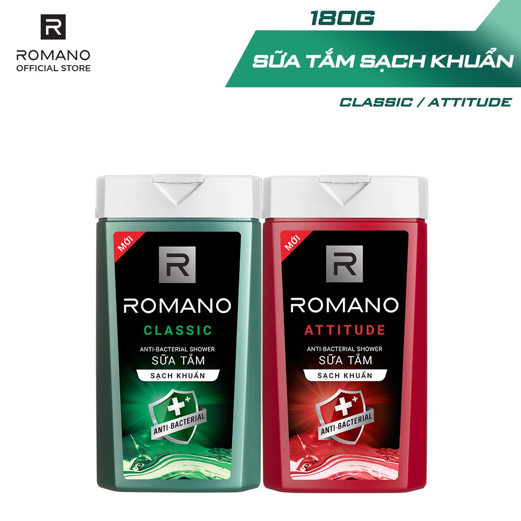 [Mới] Sữa tắm sạch khuẩn Romano 180g