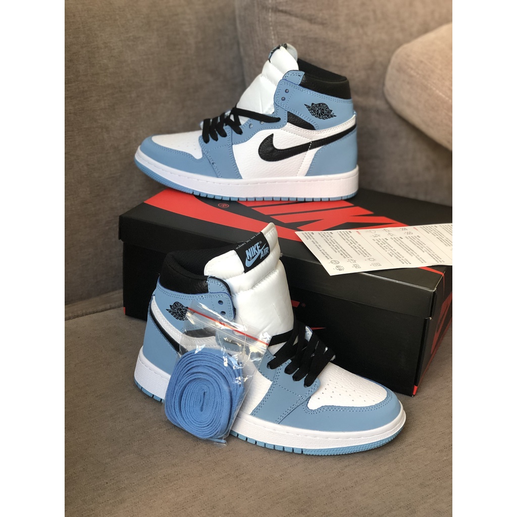 Giày Thể Thao Jordan 1 Cao Cổ , Giày JD 1 University Blue Nam Nữ Siêu Hot Full Box Bill HÀNG NEW