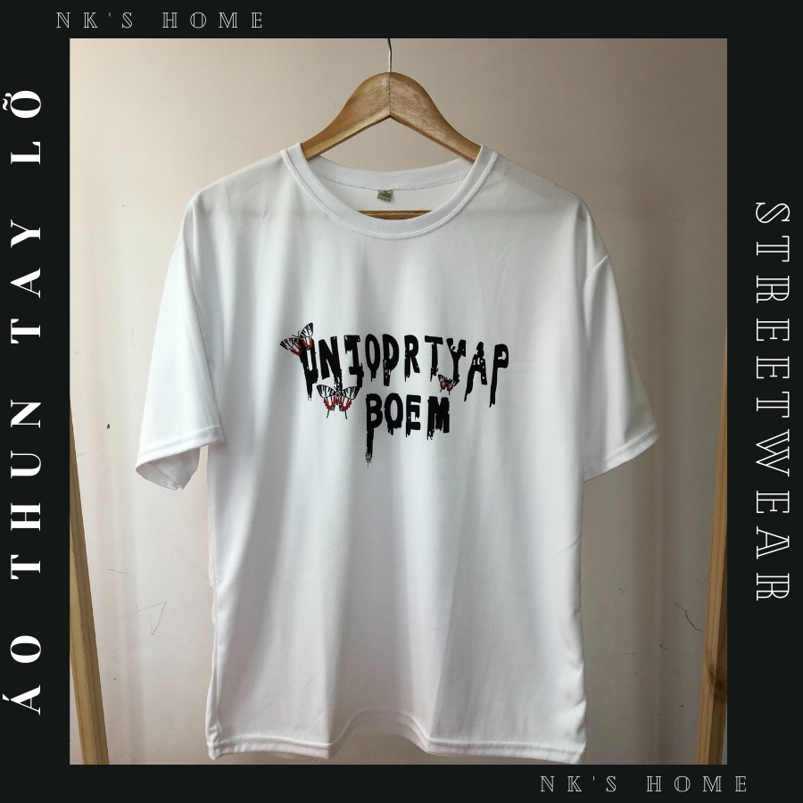 Áo thun tay lỡ unisex BOEM- Áo phông nữ form rộng cho cặp đôi phong cách hàn quốc vải dày dặn, thoáng mát