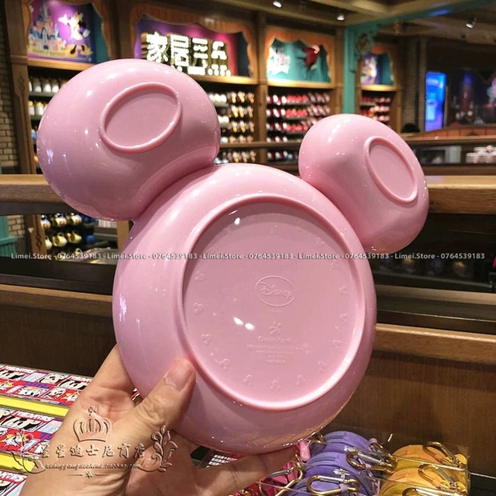 Khay dĩa ăn dặm 3 ngăn hình Mickey Minnie cho trẻ em bé trai gái Disney