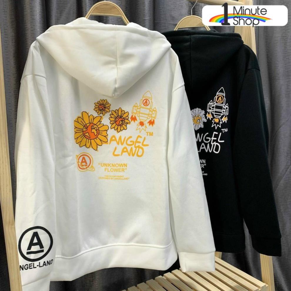 Áo Hoodie Không Xù lông Dành Cho Nam Cho Nữ Có Mũ Chất Nỉ Form rộng in hình Angel Land Đôi Unisex