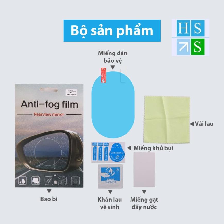 Bộ 02 Miếng dán chống bám nước gương chiếu hậu Xe hơi , xe Ô tô , Gương xe máy (Hàng cao cấp) - HS Shop Thủ Đức