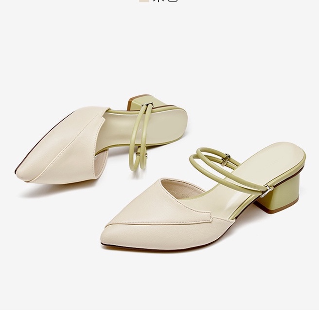Sandal Dusto 2 kiểu đeo, da mềm, gót vuông 5cm