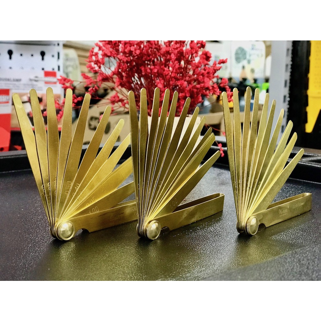 Thước căn lá đồng 13 lá, dài 100mm, Vogel 414105. Sản xuất tại Đức