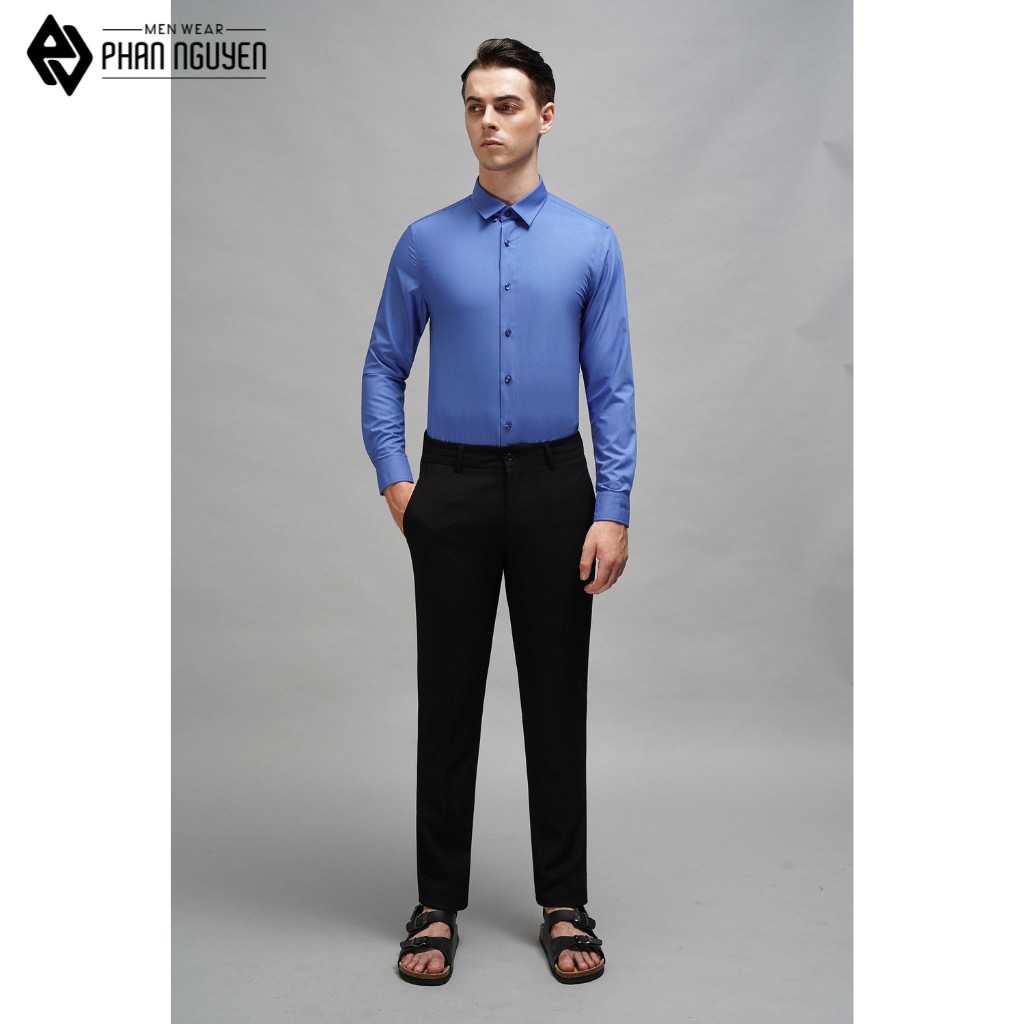 Áo sơ mi công sở dài tay nam Phan Nguyễn vải cotton modal cao cấp mềm mại, thấm hút mồ hôi, đơn giản, lịch lãm SMD.1020