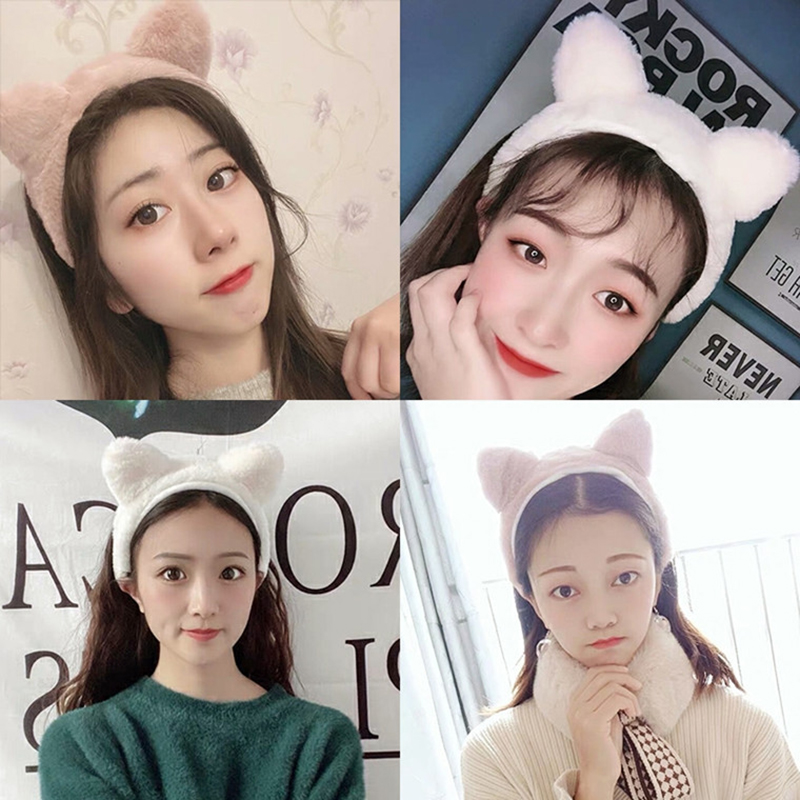 [Hàng mới về] Băng đô cài tóc rửa mặt hình tai mèo