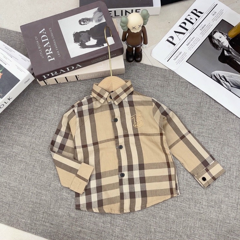 Áo sơ mi kẻ cho bé trai hàng loại 1 9-25kg