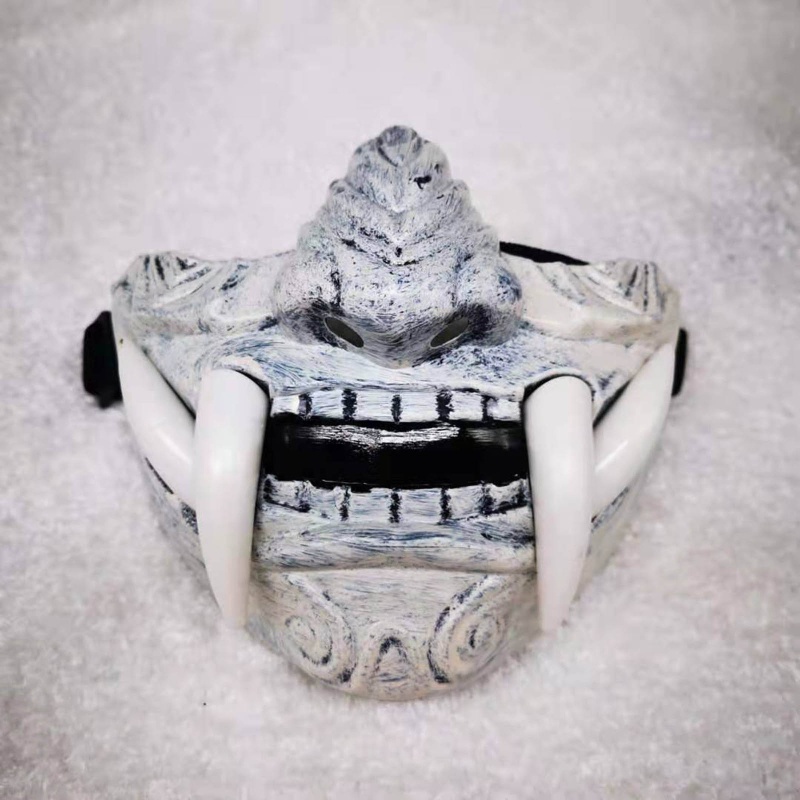 Mặt Nạ Hóa Trang Samurai Oni Prajna Bằng Nhựa Mềm Phong Cách Nhật Bản Cho Halloween