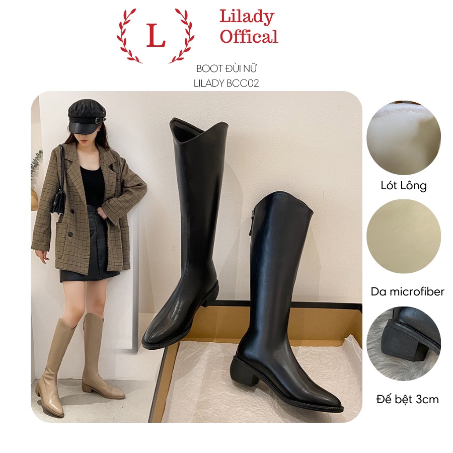 Boot đùi cao cổ đế bệt có séc khoá 3-4 phân cao cổ ulzzang big size | BigBuy360 - bigbuy360.vn