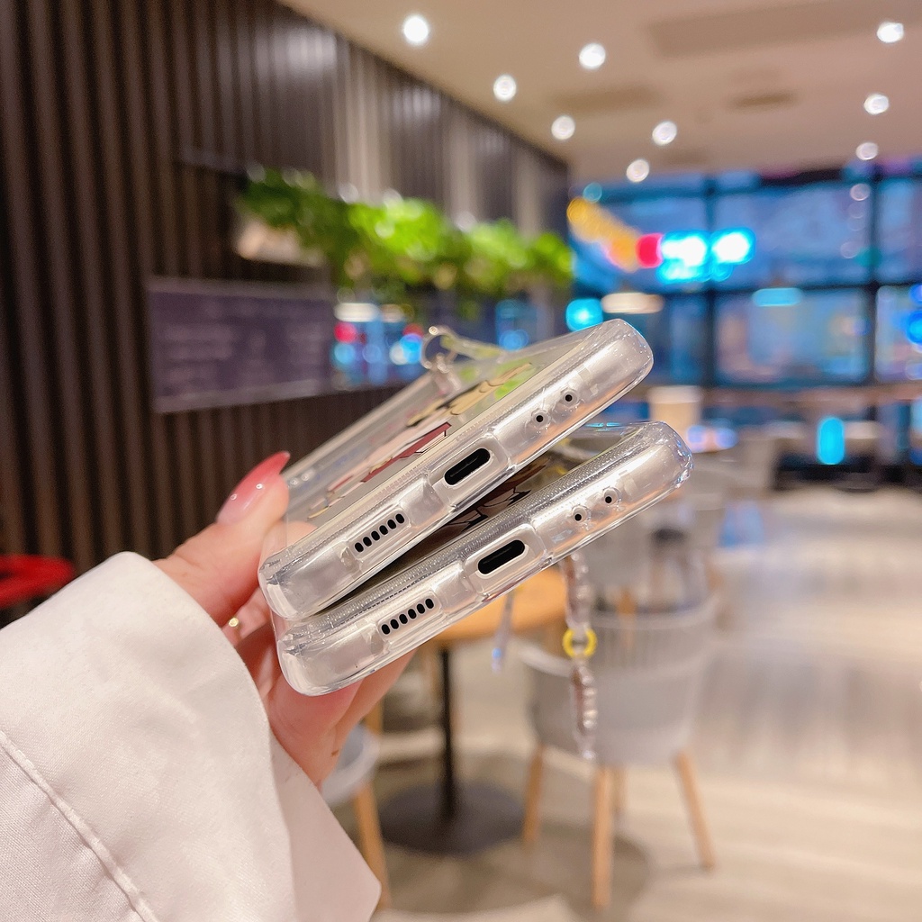 Ốp Điện Thoại PC Cứng Trong Suốt Chống Sốc Hình Cậu Bé Bút Chì Cho Samsung Galaxy Z Flip 3 5G