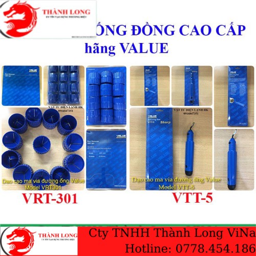 Dao nạo Bavia ống đồng hãng Value VRT-301 VTT-5 (chọn đúng loại khi đặt hàng) nạo Ma Via - Ba Via