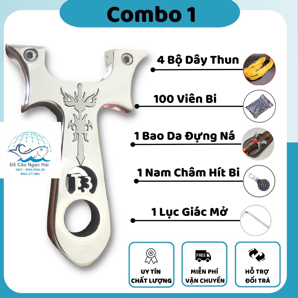NÁ CAO SU Inox Bóng T3 - Đồ Câu Ngọc Hải