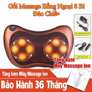 Gối massage hồng ngoại 8 bi mát xa cao cấp chính hãng