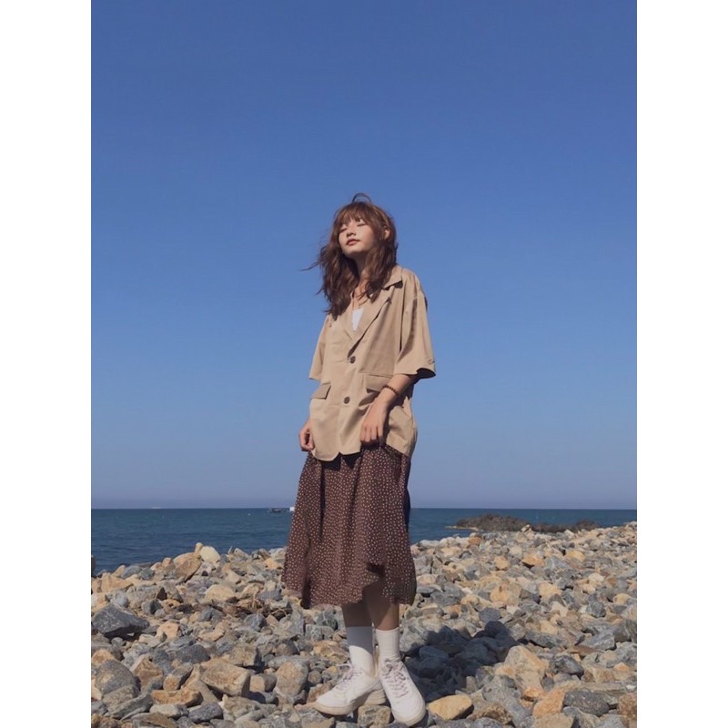 [ ẢNH THẬT ĐỘC QUYỀN MEGGIECLOSET] Áo vest dáng dài, tay ngắn ulzzang | BigBuy360 - bigbuy360.vn