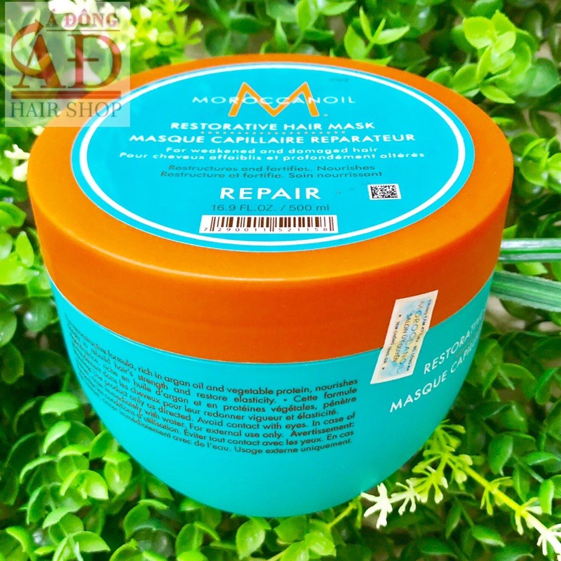 [+Tặng mũ trùm] DẦU Ủ PHỤC HỒI TÓC MOROCCANOIL M REPAIR RESTORATIVE HAIR MASK ISRAEL 500ML