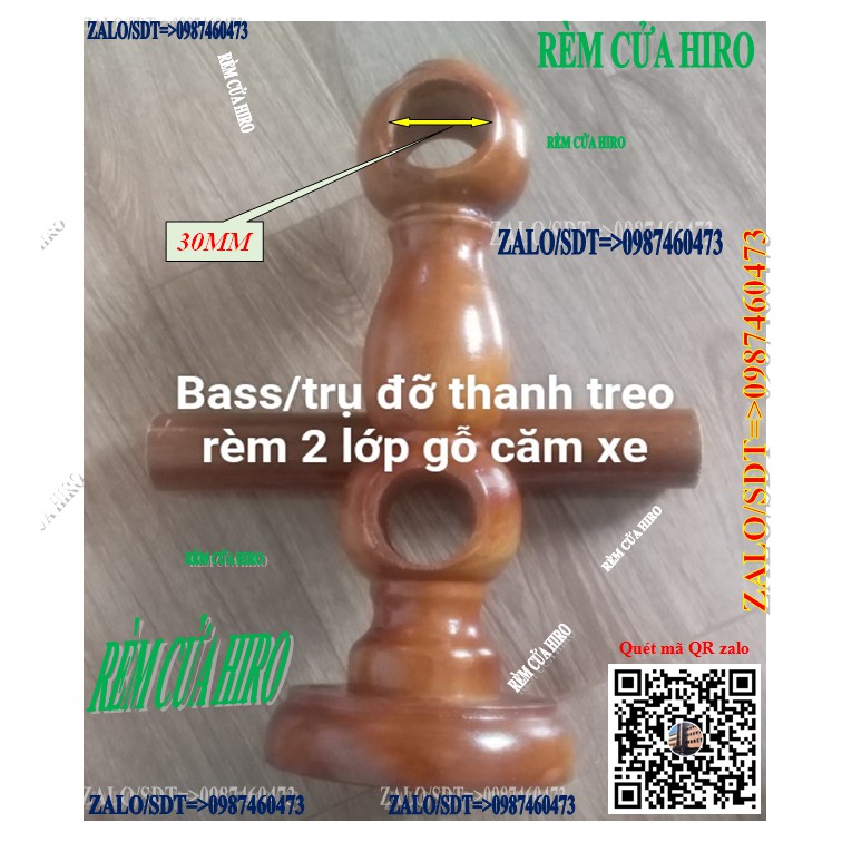 Bass/giá đỡ thanh treo rèm màn cửa 2 lớp