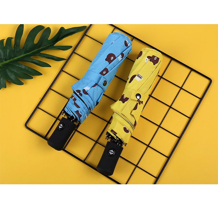 Ô Dù Gấu Brown Hàn Quốc 3 màu - Ô Gấu Brown Dễ Thương