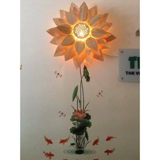 Đèn gỗ hoa sen đèn gỗ hiện đại