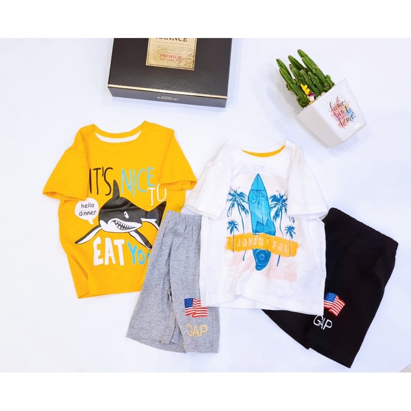 [HOT] Bộ GAP Bé Trai, Size Nhí 1-7, Hàng Made In Vn, Chất Cotton Xuất Dư Đẹp, Nhiều Màu Sắc Cho Bé