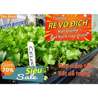 GÓI 100 HẠT GIỐNG CẦN TÂY - [Combo rẻ vô địch HẠT GIỐNG + BỘT KÍCH NẢY MẦM]