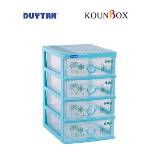 Tủ Nhựa Duy Tân A4 Nắp Bằng - 4 Ngăn (26 x 34 x 41 cm) Thiết Kế Gọn Nhẹ Phù Hợp Để Văn Phòng