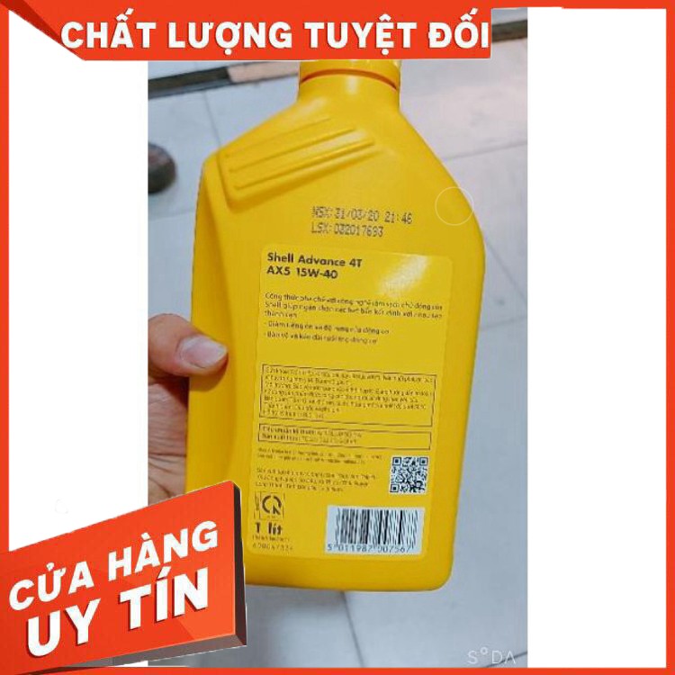 Nhớt SHELL ADVANCE AX5 15W40 chính hãng cho xe số