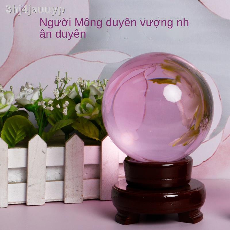 ♙♤Màu cơ bản màu hồng đồ trang trí quả cầu pha lê hôn nhân tình yêu may mắn chuyển giao nafu phòng khách phòng ng