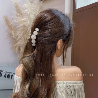 Set 3 kẹp tóc đá trắng