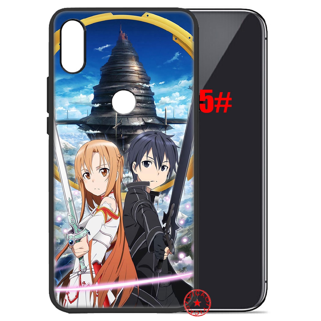 Ốp điện thoại silicon mềm in hình anime Sword Art Online mẫu AC185 cho Xiaomi Redmi Note 8 7 6 5 Pro 5A Prime