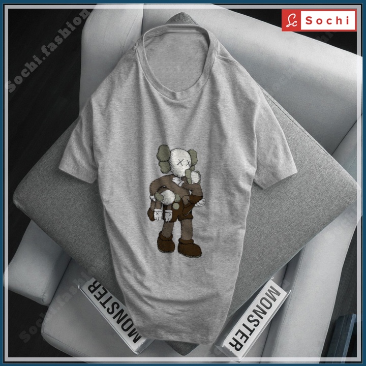 Áo thun nam cổ tròn , áo phông nam cổ tròn thời trang in KAWS mã GZ.112