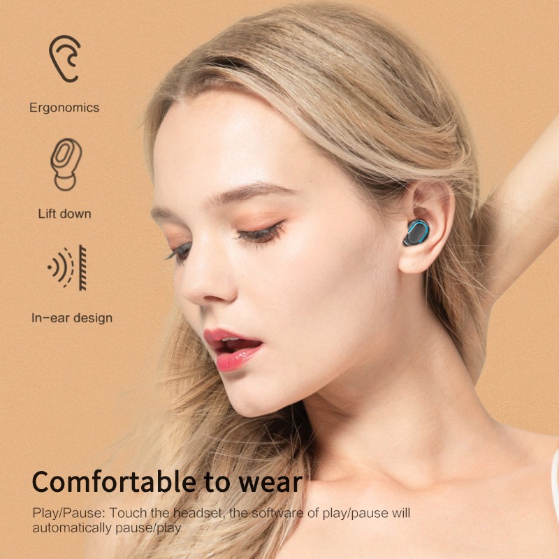 Earbuds TWS Earphone Touch Control Bluetooth 5.0 Wireless Sport Headset Tai nghe Bluetooth TWS F9 bản Quốc tế BEST