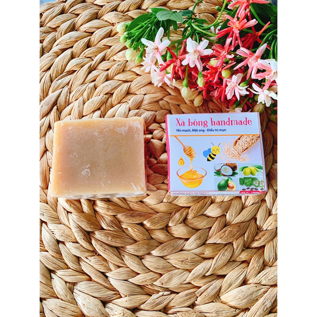 Combo xà bông handmade đậu đỏ- sữa dê+ Yến mạch- mật ong+ than tre- sả chanh(Dùng an toàn cho cả mẹ bầu và mẹ sau sinh)
